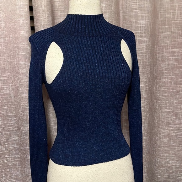 Open Edit blue sparkle sweater - Picture 1 of 5